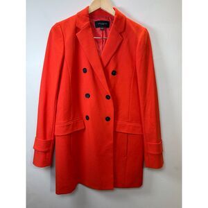 Ann Taylor Women's Size 2 Red Double Breasted Blazer Jacket Business Casual